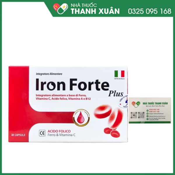 Iron Forte Plus - Bổ sung Sắt, acid folic, vitamin A, vitamin B12 và vitamin C